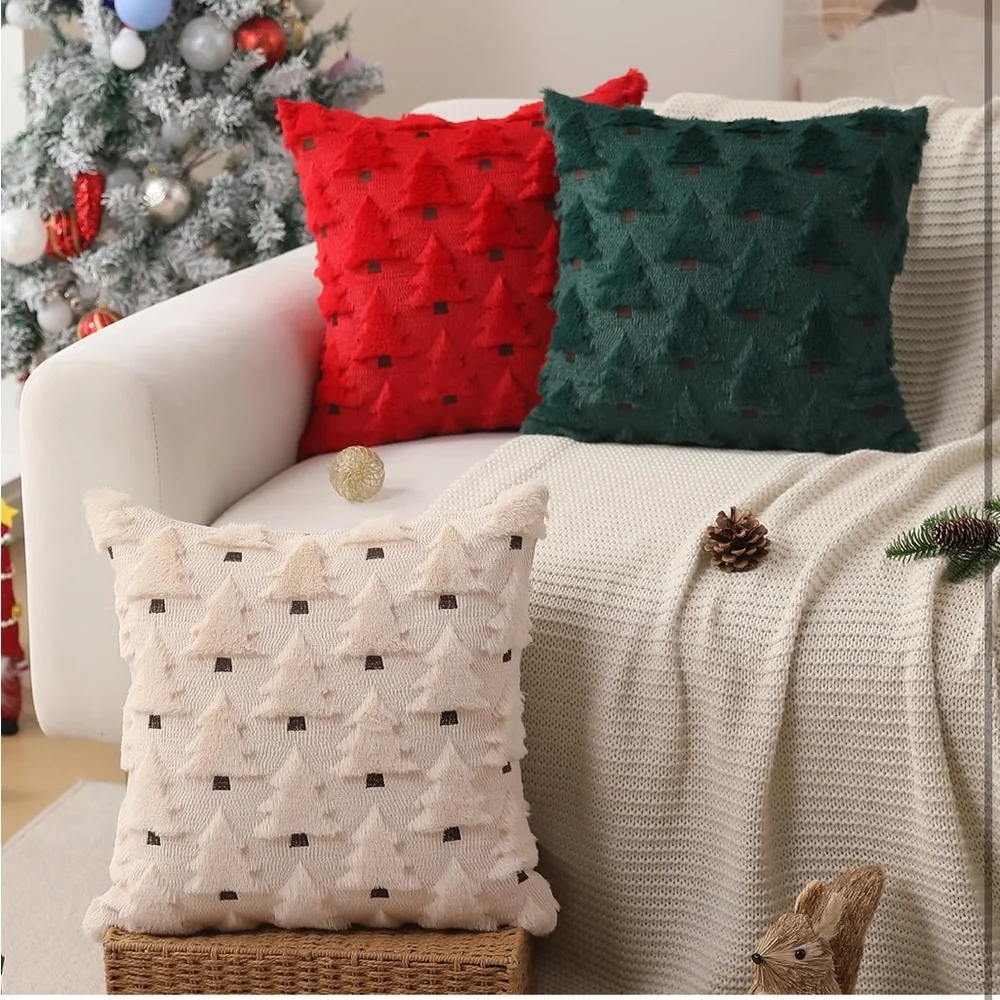 Allorry Christmas Pillow Covers 26x26 Inch Soft Plush Faux Fur/ 713/bb8-3